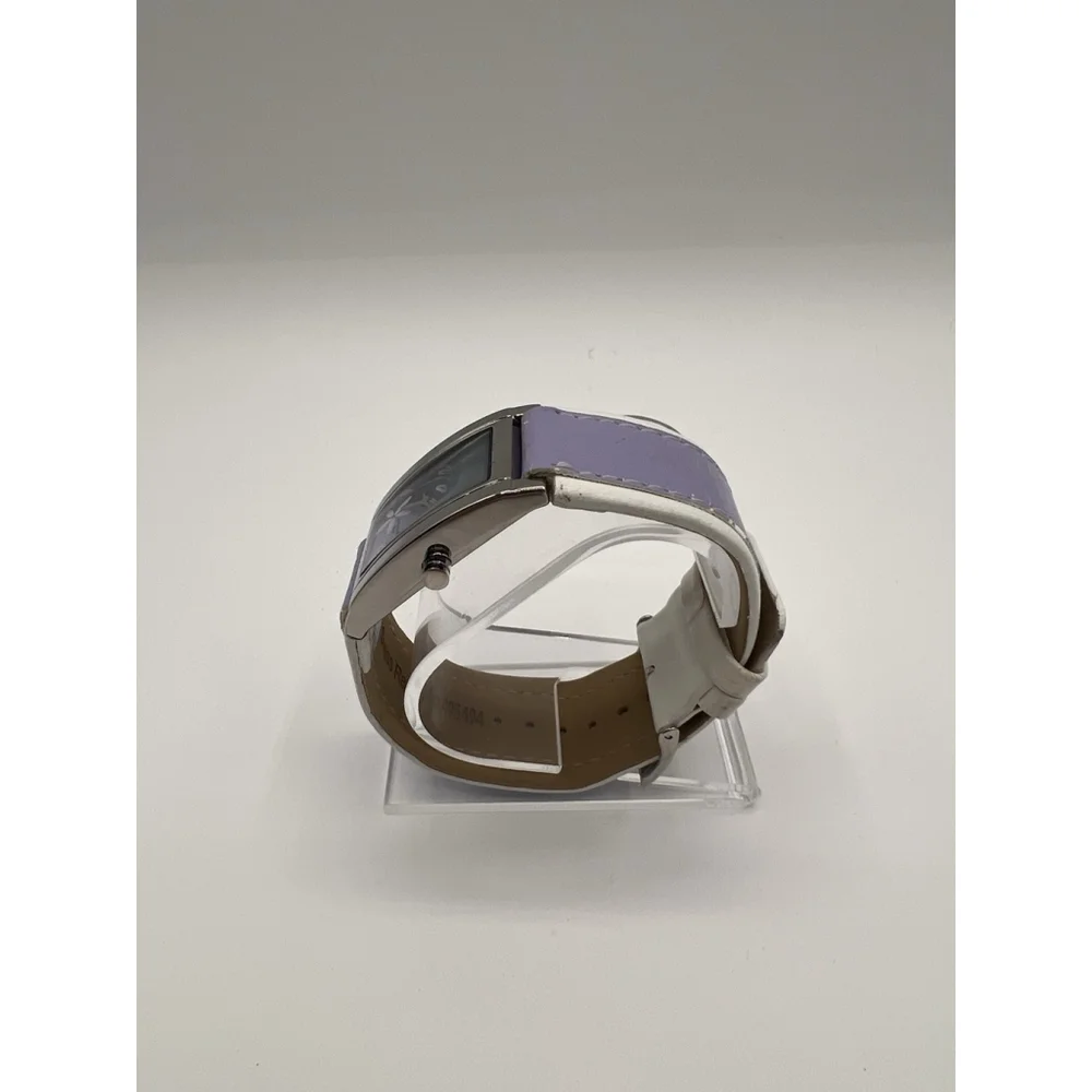 Activa Analog Woman’s Watch Purple Dial Leather Sliver Tone Casual Wristband